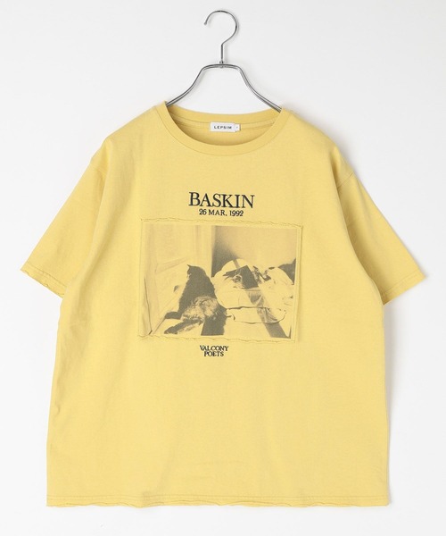 LEPSIM(レプシィム)の「フォトパッチプリントT 667197(Tシャツ/カットソー・レディース・オフホワイト/チャコール/イエロー・FREE)」の16枚目の写真