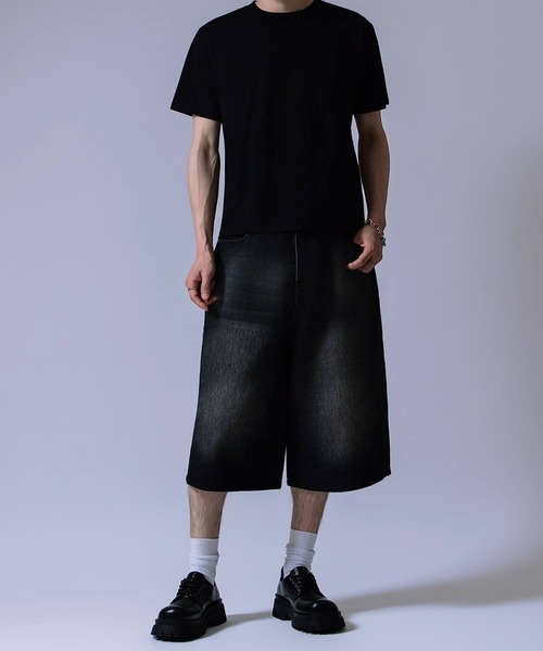 Crownor(クラウノアー)の「ワイドバギー デニムショーツ(デニムパンツ・メンズ・ブラック/ブルー/サックスブルー・X-LARGE/MEDIUM/LARGE)」の7枚目の写真