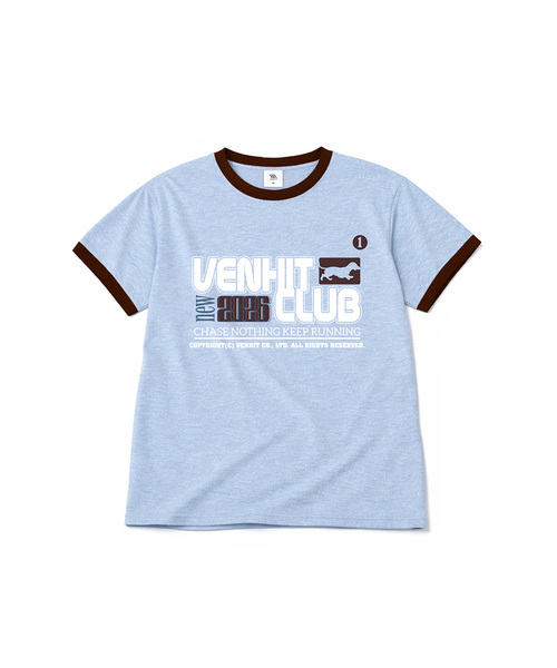 VENHIT(ベンヒット)の「ドッグウォークリング半袖Tシャツ(Tシャツ/カットソー・レディース・クリーム/スカイブルー/ライトグレー・MEDIUM/LARGE)」の1枚目の写真