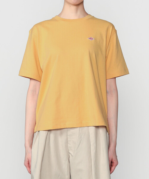 DANTON(ダントン)の「DANTON | コットン天竺 ショートTシャツ SOLID WOMEN(Tシャツ/カットソー・レディース・ホワイト/オレンジ・M)」の9枚目の写真