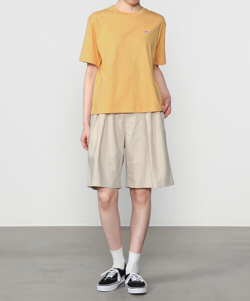 DANTON(ダントン)の「DANTON | コットン天竺 ショートTシャツ SOLID WOMEN(Tシャツ/カットソー・レディース・ホワイト/オレンジ・M)」の12枚目の写真