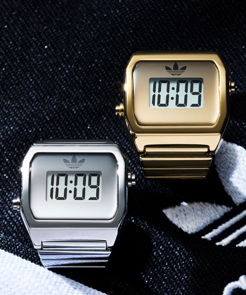 adidas(アディダス)の「adidas originals/アディダスオリジナルス DIGITAL TWO RING リングウォッチ ADS-AOST26036 ユニセックス(デジタル腕時計・レディース・ゴールド・約11号)」の2枚目の写真