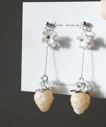 jolie minette/ゆらゆら いちご モチーフ シルバー ピアス