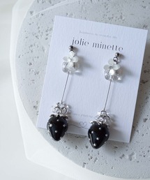 jolie minette/ゆらゆら いちご モチーフ シルバー ピアス