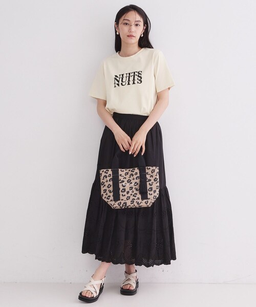 OPAQUE.CLIP(オペークドットクリップ)の「アソートロゴTシャツ【洗濯機OK】(Tシャツ/カットソー・レディース・ネイビー/ホワイト/ライトベージュ・40/38)」の9枚目の写真