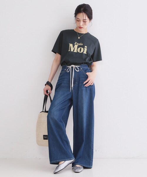 OPAQUE.CLIP(オペークドットクリップ)の「アソートロゴTシャツ【洗濯機OK】(Tシャツ/カットソー・レディース・ネイビー/ホワイト/ライトベージュ・40/38)」の13枚目の写真