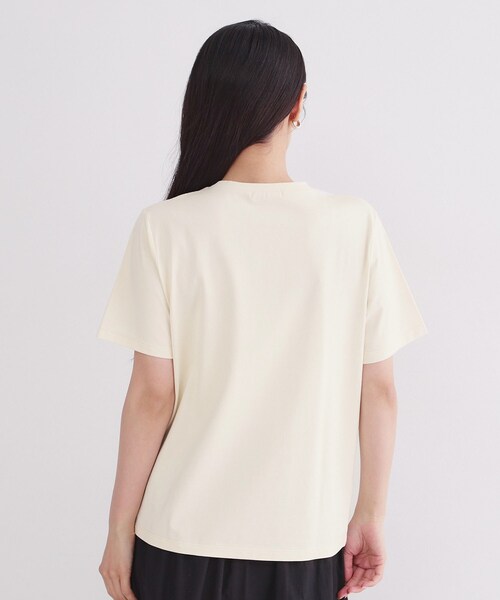 OPAQUE.CLIP(オペークドットクリップ)の「アソートロゴTシャツ【洗濯機OK】(Tシャツ/カットソー・レディース・ネイビー/ホワイト/ライトベージュ・40/38)」の18枚目の写真