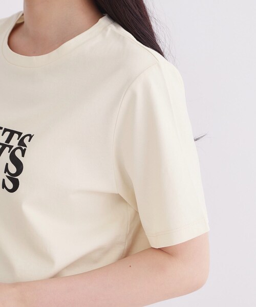 OPAQUE.CLIP(オペークドットクリップ)の「アソートロゴTシャツ【洗濯機OK】(Tシャツ/カットソー・レディース・ネイビー/ホワイト/ライトベージュ・40/38)」の20枚目の写真