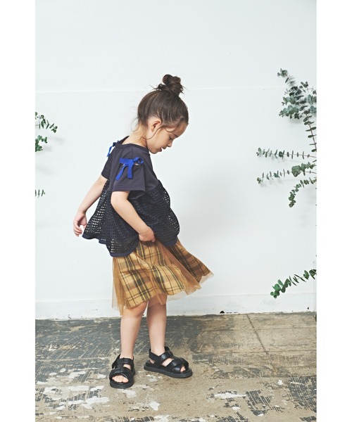 maarook(マルーク)の「チュール3wayチュニックスカート(スカート・キッズ・ベージュ/ネイビー・130cm/120cm/110cm/100cm)」の7枚目の写真
