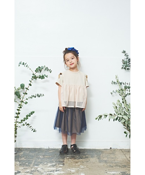 maarook(マルーク)の「チュール3wayチュニックスカート(スカート・キッズ・ベージュ/ネイビー・130cm/120cm/110cm/100cm)」の10枚目の写真