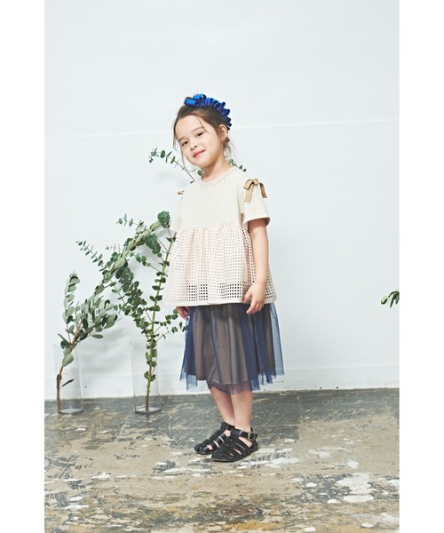 maarook(マルーク)の「チュール3wayチュニックスカート(スカート・キッズ・ベージュ/ネイビー・130cm/120cm/110cm/100cm)」の11枚目の写真