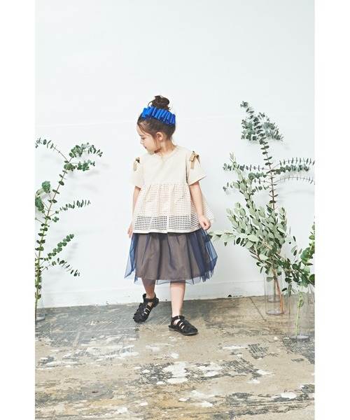maarook(マルーク)の「チュール3wayチュニックスカート(スカート・キッズ・ベージュ/ネイビー・130cm/120cm/110cm/100cm)」の14枚目の写真