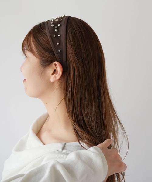 Port(ポート)の「【 Port / ポート 】 ビジュースタッズカチューシャ / シアーメッシュカチューシャ(カチューシャ・レディース・ブラック/ブラウン・FREE)」の8枚目の写真