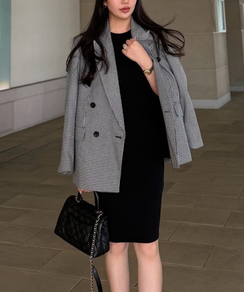 THEODORIC.dy（セオドリックディ）の「ハイウエストクルーワンピース（ワンピース・レディース・ブラック/モカ・FREE）」の6枚目の写真