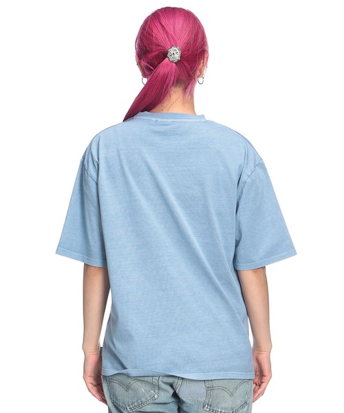 THRASHER(スラッシャー)の「THRASHER (スラッシャー) ダメージ加工 Tシャツ 半袖 綿100% ピグメント加工 染め ロゴ クルーネック ユニセックス(Tシャツ/カットソー・メンズ・ブルー/ピンク/ブラック×レッド/ブラック×ブラック・M/L)」の14枚目の写真