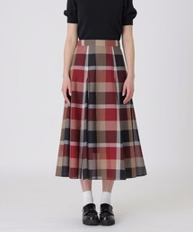 BLUE LABEL CRESTBRIDGE | クレストブリッジチェックシアーボイルフレアスカート(スカート)
