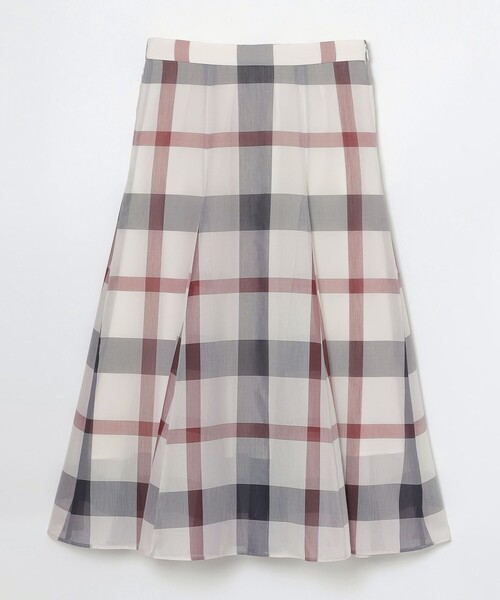 BLUE LABEL CRESTBRIDGE(ブルーレーベルクレストブリッジ)の「クレストブリッジチェックシアーボイルフレアスカート(スカート・レディース・レッド/パープル系その他4/ブルー・38/36)」の21枚目の写真