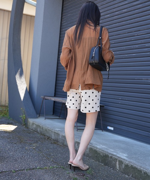 Kotoe(コトエ)の「綿麻ライク ドット柄 ハーフパンツ(その他パンツ・レディース・ライトベージュ/ベージュ・FREE)」の12枚目の写真