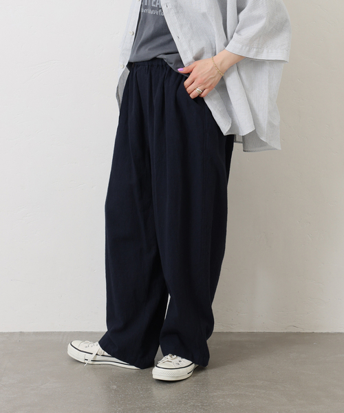 JOURNAL STANDARD LUXE(ジャーナルスタンダード ラックス)の「リネンキャンバス リターパンツ(その他パンツ・レディース・アイボリー/ネイビー・FREE)」の20枚目の写真