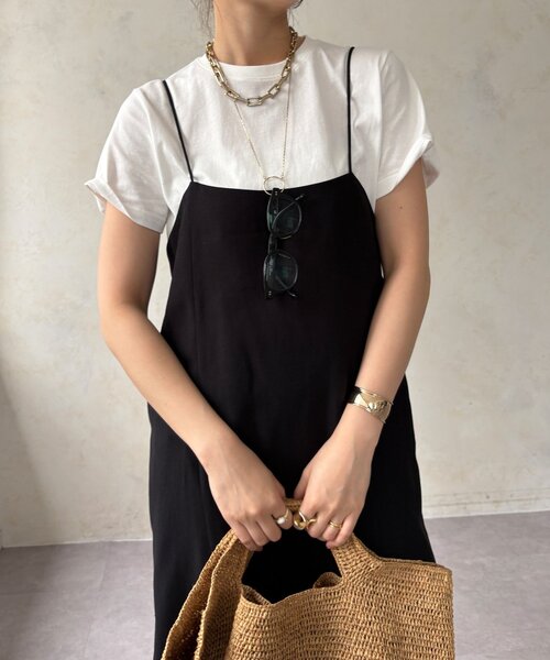 DouDou(ドゥドゥ)の「インナーセットワンピース(ワンピース・レディース・ベージュ/ブラック・FREE)」の7枚目の写真