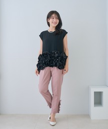 Neige（ネージュ）の「リュスクフリルパールトップス（Tシャツ/カットソー）」