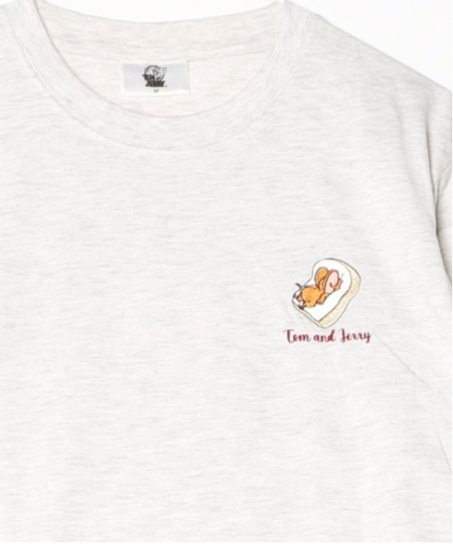 Tom&Jerry(トムアンドジェリー)の「【TOM&JERRY/トムとジェリー】キャラクターバックプリント半袖プリントTシャツ(DRY) ユニセックス(Tシャツ/カットソー・メンズ・オートミール/スミクロ/ライトピンク/サックスブルー・LARGE/MEDIUM)」の7枚目の写真