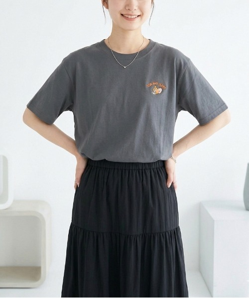 Tom&Jerry(トムアンドジェリー)の「【TOM&JERRY/トムとジェリー】キャラクターバックプリント半袖プリントTシャツ(DRY) ユニセックス(Tシャツ/カットソー・メンズ・オートミール/スミクロ/ライトピンク/サックスブルー・LARGE/MEDIUM)」の20枚目の写真