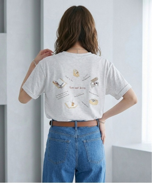 Tom&Jerry(トムアンドジェリー)の「【TOM&JERRY/トムとジェリー】キャラクターバックプリント半袖プリントTシャツ(DRY) ユニセックス(Tシャツ/カットソー・メンズ・オートミール/スミクロ/ライトピンク/サックスブルー・LARGE/MEDIUM)」の22枚目の写真