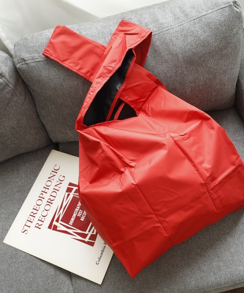 392 plusm(サンキューニプリュスエム)の「392plusm 392PLUSM PU ECO BAG_BIGムジ サンキューニ プリュスエム PU エコバッグ ビッグ(エコバッグ/サブバッグ・メンズ・イエロー/レッド/ブラック/ブルー・ONE)」の9枚目の写真