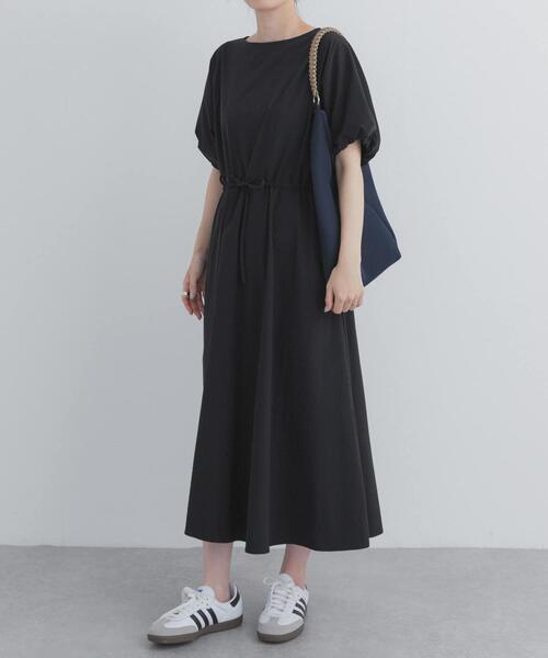 URBAN RESEARCH DOORS(アーバンリサーチドアーズ)の「撥水ウエストドロストワンピース(ワンピース・レディース・チャコールグレー/ブラック・FREE)」の3枚目の写真