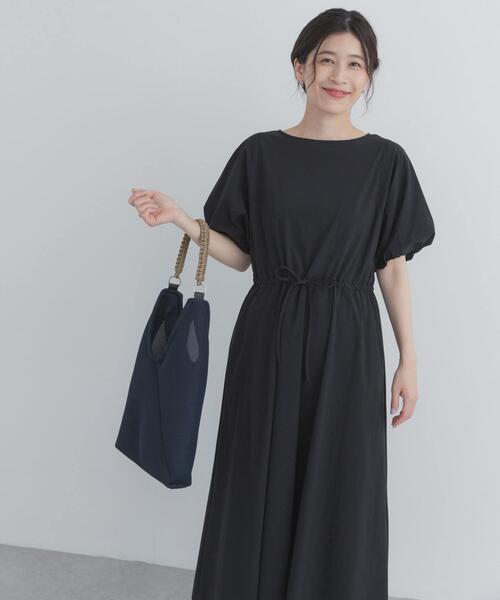 URBAN RESEARCH DOORS(アーバンリサーチドアーズ)の「撥水ウエストドロストワンピース(ワンピース・レディース・チャコールグレー/ブラック・FREE)」の5枚目の写真
