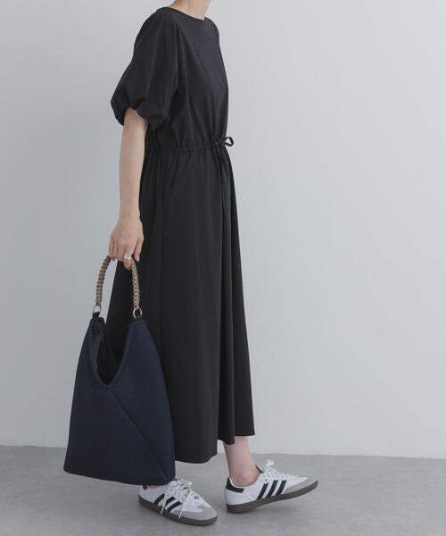 URBAN RESEARCH DOORS(アーバンリサーチドアーズ)の「撥水ウエストドロストワンピース(ワンピース・レディース・チャコールグレー/ブラック・FREE)」の7枚目の写真