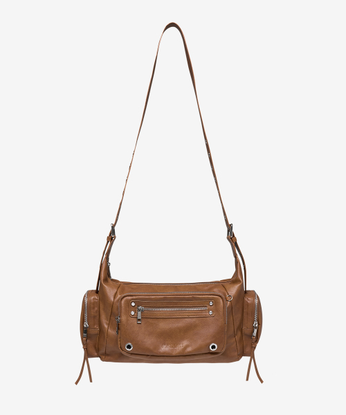 BLACKPURPLE(ブラックパープル)の「マキシマルコバッグ_キャラメルブラウン Maxi Marco Bag_Caramel Brown(ショルダーバッグ・レディース・クリアブラウン・FREE)」の4枚目の写真