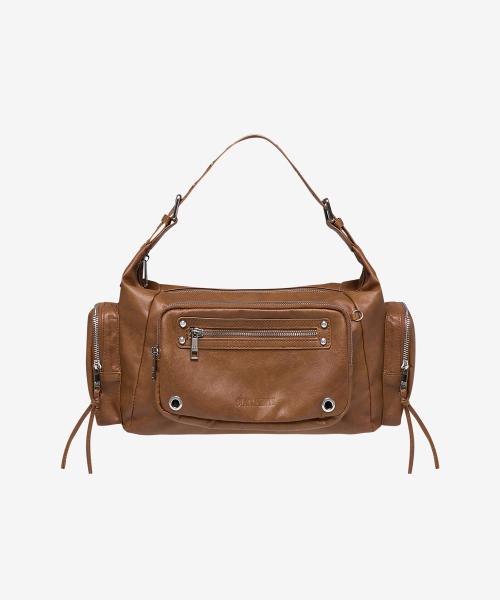 BLACKPURPLE(ブラックパープル)の「マキシマルコバッグ_キャラメルブラウン Maxi Marco Bag_Caramel Brown(ショルダーバッグ・レディース・クリアブラウン・FREE)」の5枚目の写真