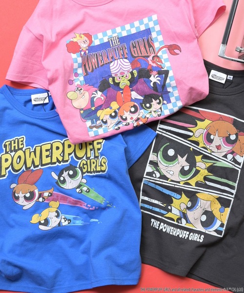 MARKEY'S(マーキーズ)の「【別注】パワーパフガールズ プリント半袖Tシャツ(Tシャツ/カットソー・キッズ・チャコール/ピンク/ブルー・110/95/100/80/90/140/130/120)」の4枚目の写真