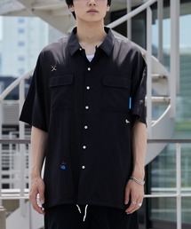 Liberaiders | Liberaiders/リベレイダース COTTON RAYON S/S SHIRT コットン レーヨン 半袖シャツ 刺繍デザイン 裾ドロスト 吸水速乾 メンズ 2026年 夏 夏服(シャツ/ブラウス)