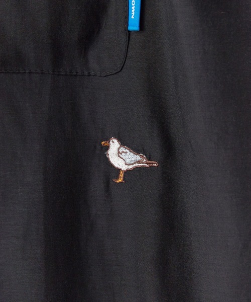 Liberaiders(リベレイダース)の「Liberaiders/リベレイダース COTTON RAYON S/S SHIRT コットン レーヨン 半袖シャツ 刺繍デザイン 裾ドロスト 吸水速乾 メンズ 2026年 夏 夏服(シャツ/ブラウス・メンズ・ブラック・M/L/XL)」の9枚目の写真