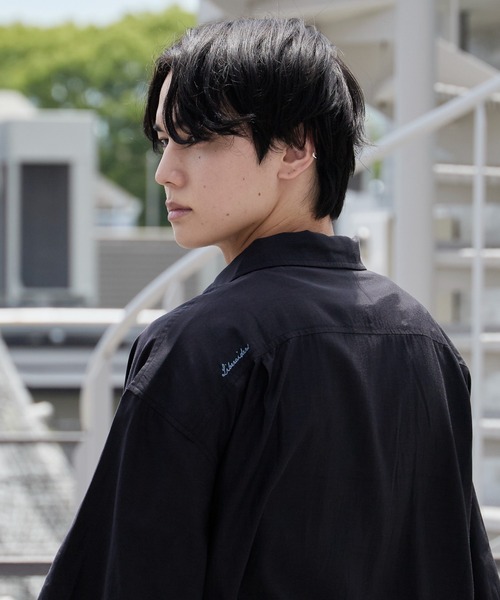 Liberaiders(リベレイダース)の「Liberaiders/リベレイダース COTTON RAYON S/S SHIRT コットン レーヨン 半袖シャツ 刺繍デザイン 裾ドロスト 吸水速乾 メンズ 2026年 夏 夏服(シャツ/ブラウス・メンズ・ブラック・M/L/XL)」の17枚目の写真