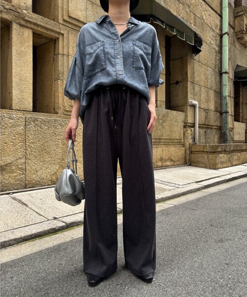 Jena espace merveilleux（ジェナ　エスパスメルヴェイユ）の「【ベーシックこそ、上質を選びたい】上品イージーパンツ（その他パンツ・レディース・チャコールグレー/ベージュ/アイボリー/ブラック・1/2）」の20枚目の写真