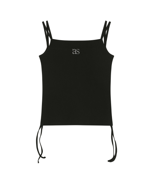 ASON(アズオン)の「LAYER SHIRRING SLEEVELESS / BLACK(Tシャツ/カットソー・レディース・その他・FREE)」の2枚目の写真