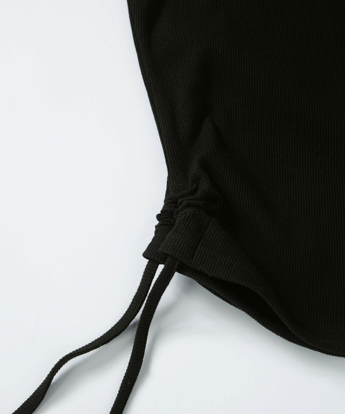ASON(アズオン)の「LAYER SHIRRING SLEEVELESS / BLACK(Tシャツ/カットソー・レディース・その他・FREE)」の6枚目の写真