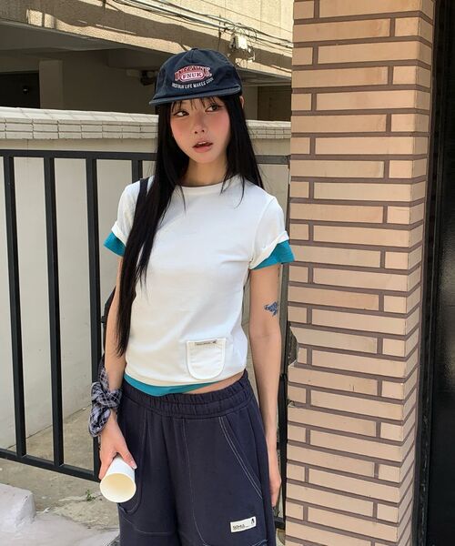 SOHUL(ソフル)の「ポケットT (アクア)(Tシャツ/カットソー・レディース・その他・FREE)」の3枚目の写真