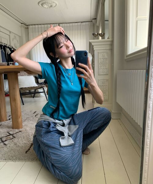SOHUL(ソフル)の「ポケットT (アクア)(Tシャツ/カットソー・レディース・その他・FREE)」の5枚目の写真