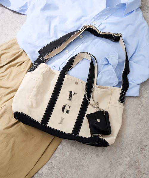 FRAMeWORK(フレームワーク)の「YA GOOD IDEAS STENCIL SHOULDER トート(トートバッグ・レディース・ウッド/ブラック・FREE)」の3枚目の写真