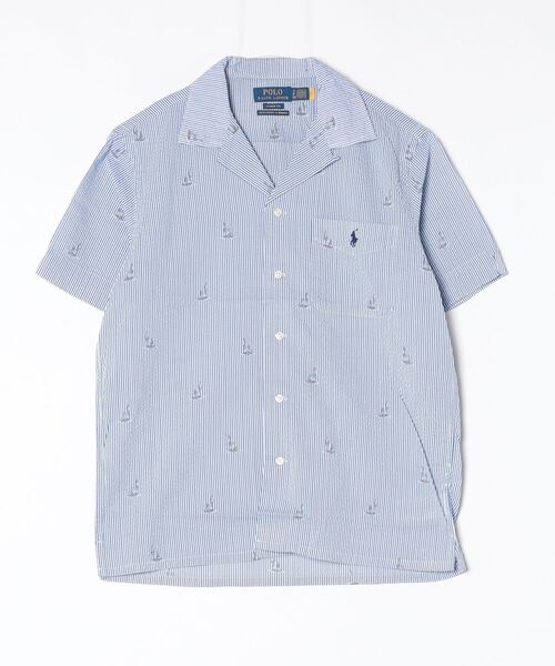 POLO RALPH LAUREN(ポロ ラルフ ローレン)の「クラシック フィット セールボート シアサッカー シャツ(シャツ/ブラウス・メンズ・ブルー・S/L/XS/M)」の7枚目の写真