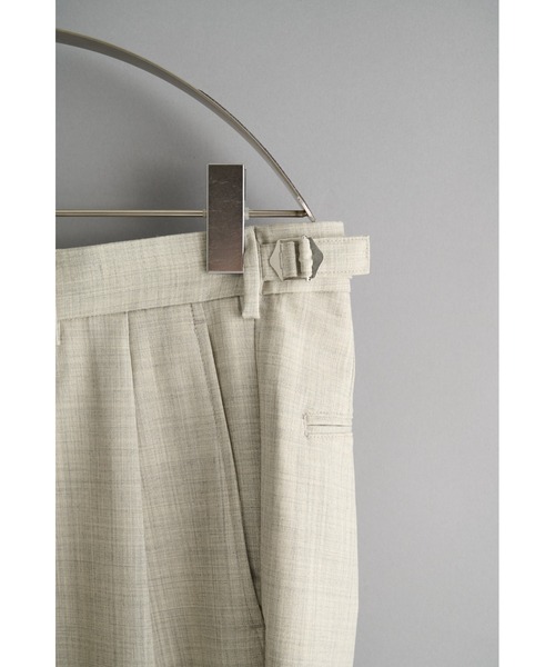 marka(マーカ)の「CONZ別注 DOUBLE PLEATED WIDE TROUSERS/ワイドパンツ/抗菌・防臭性/オールシーズン/marka(スラックス・メンズ・ライトグレー/グレー/ストライプ・1/3/2)」の8枚目の写真