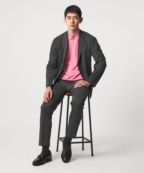 UNITED ARROWS(ユナイテッドアローズ)の「トリコット ストライプ ノープリーツ パンツ UA COZY ウォッシャブル ストレッチ 通気性(スラックス・メンズ・ダークグレー・L/S/XL/XXL/M)」の5枚目の写真
