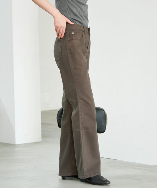 Healthy denim(ヘルシーデニム)の「HEALTHY DENIM/ヘルシーデニム SLOBE別注 フレアデニム Salsa 【洗濯機使用可能】(デニムパンツ・レディース・ブルー/カーキ・22cm/23cm/24cm/25cm)」の7枚目の写真