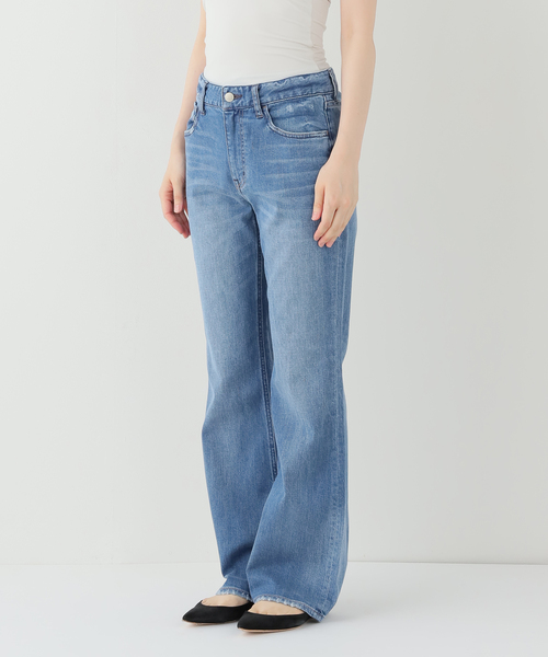 Healthy denim(ヘルシーデニム)の「HEALTHY DENIM/ヘルシーデニム SLOBE別注 フレアデニム Salsa(デニムパンツ・レディース・ブルー/カーキ・22cm/23cm/24cm/25cm)」の3枚目の写真