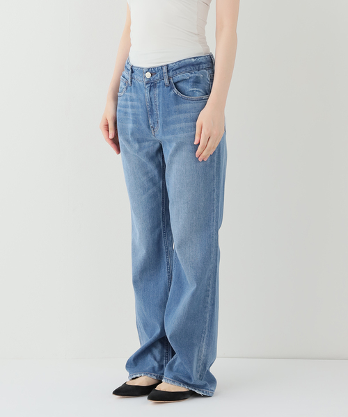 Healthy denim(ヘルシーデニム)の「HEALTHY DENIM/ヘルシーデニム SLOBE別注 フレアデニム Salsa(デニムパンツ・レディース・ブルー/カーキ・22cm/23cm/24cm/25cm)」の4枚目の写真